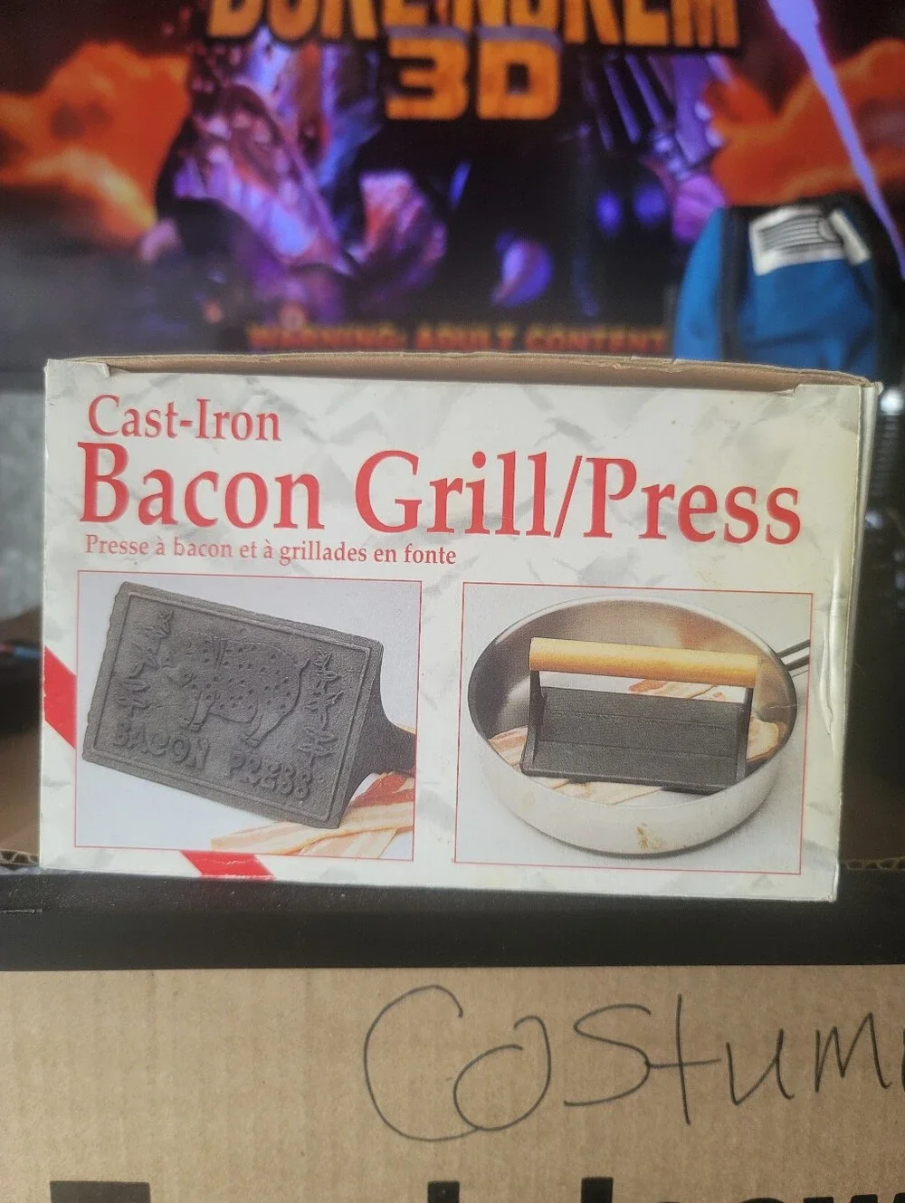 Norpro Cast Iron Bacon Grill Press with Box - Model 1400